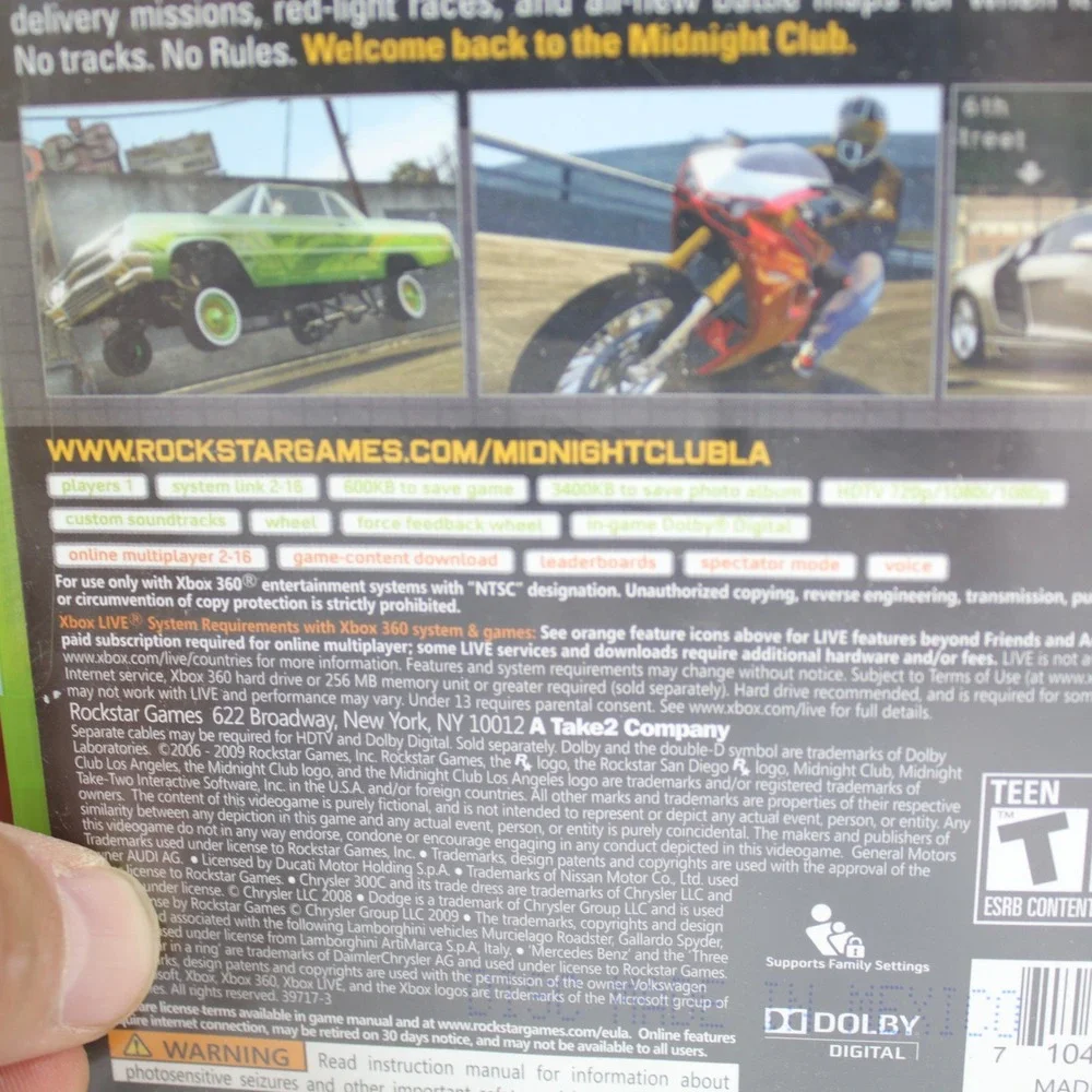 Midnight Club Los Angeles Complete Edition Platinum Hits New Sealed for Xbox 360